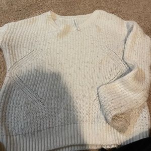 Aeropostale white knit sweater size small